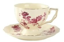 umsl Juego de tazas de café retro de cerámica azul y blanco, taza de café, exquisita taza de té de la tarde inglesa, juego de té