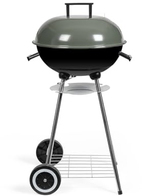 Barbecue a charbon - LIVOO - DOC172K - ø41 cm - Grille en acier chromé - Hauteur 69,5 cm - Poignées - 2 roues crantées