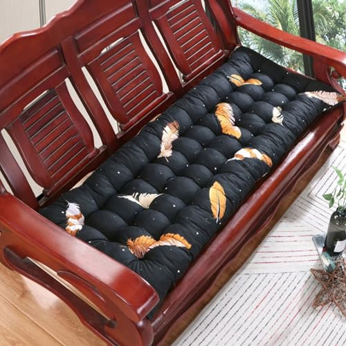Generisch Sitzkissen Kissen 30 cm Dicke Bankauflage Chaiselongue-Bankauflage Gartensofaauflage mit Befestigungsbändern Terrassenauflage für Bank (Farbe: M Größe: 55x190 cm)