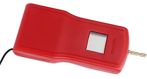 Electric Fence Voltage, 15KV LCD Tester Portable Digital Voltmeter for Farm Garden Fault Finder Farming Equipment (Red)