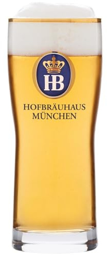 Bierglas Original Hofbräuhaus Münchenbecher 0,3 l mit HB-Logo | Bierkrug 0,3 l als Bier Geschenk für Männer und tolle Bier-Geschenkideen (1, 0,3 Liter)