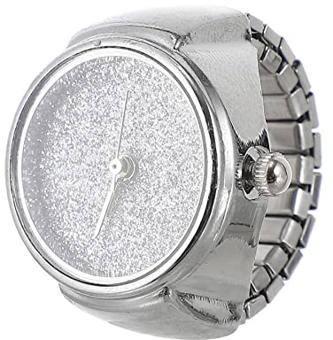 BESPORTBLE Ringuhr Vintage Glitzer Fingeruhr Für Damen Und Herren Minimalistisches Design Silikonband Analoge Uhrenringe Für Geschenke Modische Accessoires
