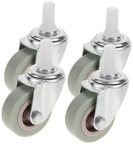 HOLIDYOYO 3 Sätze Austausch Des Moppeimers Und Eimer Schwenkbare Stielrolle Putzeimer Teile Mopps Zauberer Ersatzlenkrollen Stengel Wagenräder Wringer Tragbar Plastik Silver 4 Stück * 3