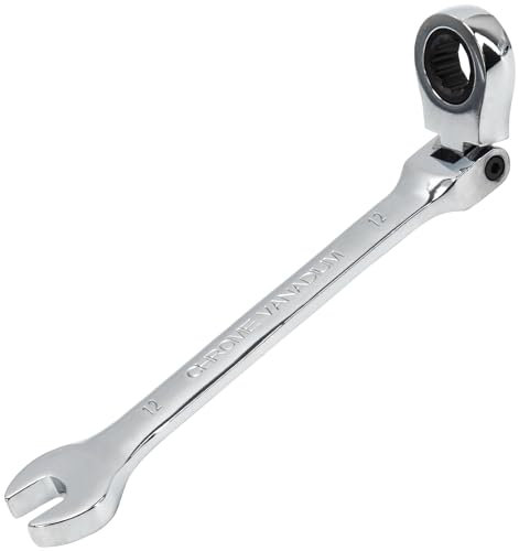 Clé Mixte à Cliquet 12 mm,Cle à Fourche Avec Fonction Design Industriel à Double Usage (72 Ddents, Acier au Chrome Vanadium)