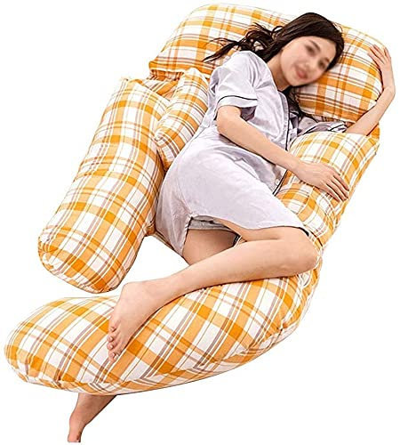 Cuscino per la Gravidanza, Cuscino per maternità, Cuscino di Supporto per Il Corpo Morbido e Confortevole, Cuscino per maternità in Puro Cotone Lavabile, Regalo per la Mamma, Donne dte Che dormo