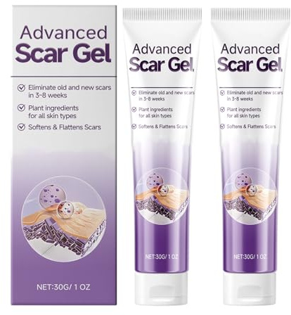 Gel cicatrisant avancé, soin visage et corps pour la récupération des brûlures, formule active anti-fatigue, hydratant et nourrissant, pour tous types de peau (2 PCS)