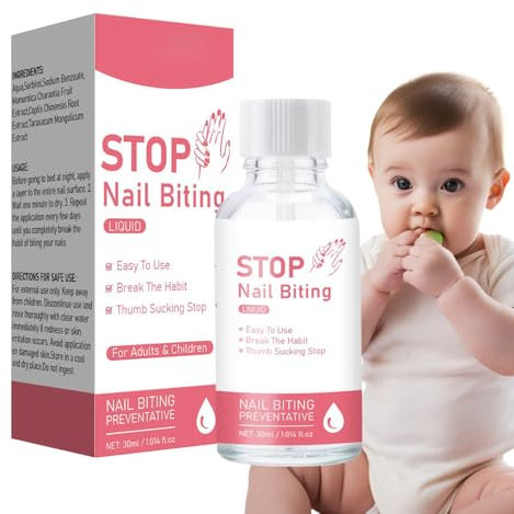 Vernis Amer Anti-Rongement d'Ongles - Solution 30ml Arrêt Mordre Ongles,Traitement Longue Durée Renforceur d'Ongles pour et Bébés sans Substances Nocives
