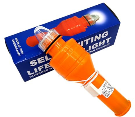 Générique Lampe de poche bouée de sauvetage LED,Lumière LED bouée de sauvetage Barre de lampe d'avertissement clignotante haute visibilité pour la pêche de nuit, le kayak et le