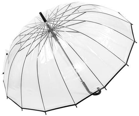 HaViBaLLIVia Stylish Stick Umbrella Collection, Transparent, Avocado green, Xiangyun collection, Automatic Opening(Transparent)