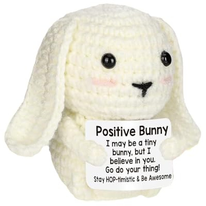 Adorable lapin fait à la main - Jouet fonctionnel en peluche douce - Fait à la main avec amour - Design décoratif sympa - Thème cadeau - Matériaux respectueux de l'environnement - Parfait pour la