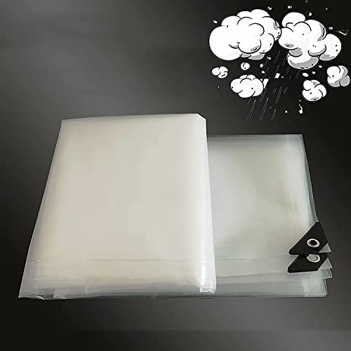 Clear Tarpaulin Waterproof Heavy Duty, Foldable PVC Material Tarp Tarpaulin, Transparent Plant Gardening Hutch Roof Cover