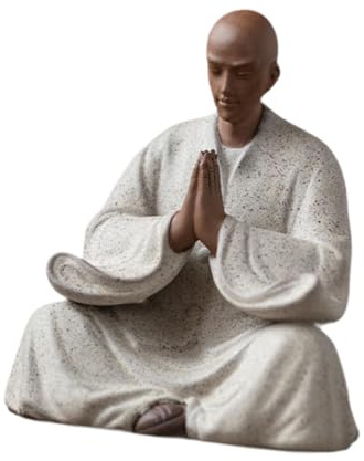 ALCXAZS Buddha Mönch Skulptur, einzigartige kleine Mönch Figur, Statue für Heimdekoration, Geschenk, Tisch, Schreibtisch, Eingangsbereich, Hallen, Schränke