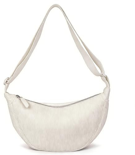 YUESIKJ Damen Cord Crossbody Bag, Dunkelorange, Braun, Weiß, Olivgrün, Schwarz albmond Tasche Cord Umhängetasche, für jeden Anlass