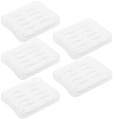 WESIEVYA 5pcs Smart Pen Storage Container 8-slot Plastic Stylus Holder with Sponge, Portable Digital Pen Accessories Case for Carrying in Office Bag or Backpack