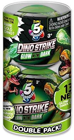 ZURU 5 SURPRISE 7781 5 Surprise Dino Strike Glöd i mörkret, dubbelpack