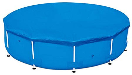 Poolabdeckung Aufblasbar,Poolabdeckung Rund Rechteckig 274/335/396/305 /366/357 Cm Aufblasbare Schwimmbadabdeckung Stoffmatte, Poolabdeckmatte, Verdickungsregenabdeckung
