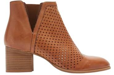 BATA Stivaletti in pelle traforata con tacco