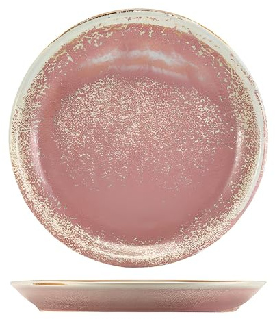 Genware Terra Porzellan-Coupé-Teller, Rose, 19 cm, 6 Stück