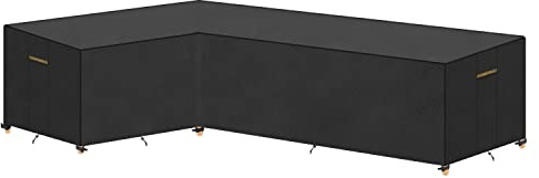 VANSHEIM L-Form Gartenmöbel Abdeckung Wasserdicht Lounge Abdeckung l-Form Schutzhülle Loungemöbel Waterdichte Ecksofa Abdeckung 420D Abdeckhauben für GartenSofa Abdeckhülle Loungesofa 216x270x87/80cm