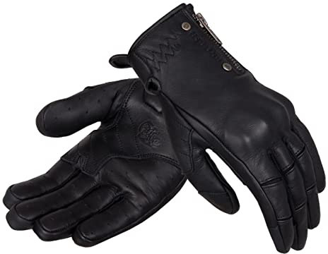 BROGER Florida Lady Gants de Moto en Cuir pour Femme Dyneema Fibre Protège-Cheville perforé Compatible avec écran Tactile
