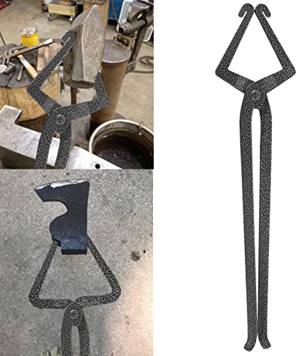 Blacksmith Pick Up Tongs Blacksmith Tongs Hammer/Axe Eye Tongs Forging Hammer Blacksmithing Tool for Hammer Making Good for Beginners Starter