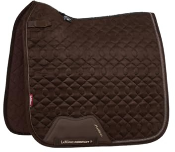 LeMieux Schabracke Crystal Suede Braun - Dressur Full/WB - Braun