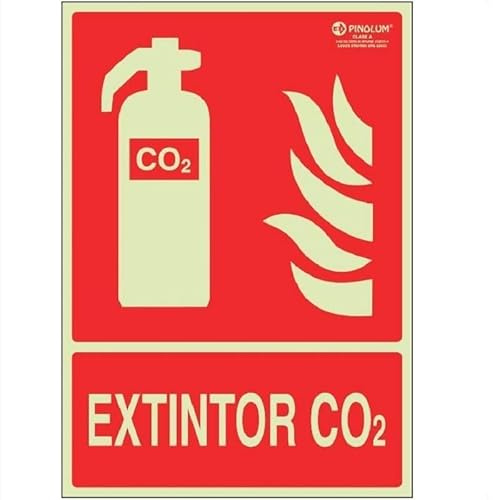 Señal 7002 plastico 297x210 extintor co2 luminiscente