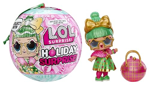 L.O.L. Surprise! Holiday Surprise! - Tinsel - Incluye Una Muñeca Coleccionable, 8 Sorpresas, Muñecas Coleccionables con Temática Navideña, Edición Limitada, para Niñas Mayores de 3 Años