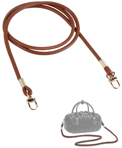 MEGAVOW 1 pieza Correa del Bolso de la Manija, Correas del Bolso del Cuero, PU Correa del Bolso, Accesorios Universales de DIY para la Fabricación del Bolso, Marrón, 120cm