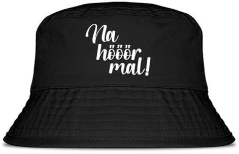 Prozente Momente NA hör mal Fischerhut | Anglerhut | Sonnenhut | Sommer | Party | Lustige Sprüche | OneSize | Malle | Urlaub | Schwarz