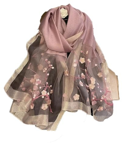 Sciarpa lunga in lana di seta da donna, estiva, scialle avvolgente da spiaggia, hijab, Vedi Grafico 7, 190x70cm