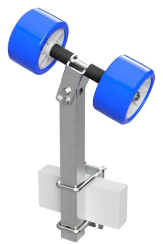 SUPROD 2 Fois Rouleaux pendulaires Aide à la Mise à l'eau remorque pour Bateau TPU RKSRLX-2-TPU, Ø 120 mm