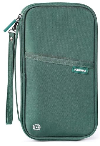 Aucuu Reisepass Tasche Familie, Reisepass Schutzhülle, Reiseorganizer mit RFID-Blocker, Reiseunterlagen Organizer, Tragbare Reisepasshülle Ausweistasche für Kreditkarten Reisedokumente Flugtickets