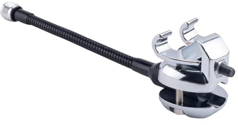 Breeshy Drum-Mikrofonständer Pressring Mikrofonhalter mit Schwanenhals Drum-Zubehör