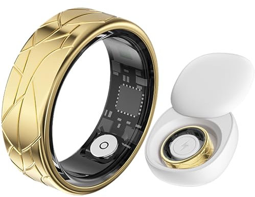 Smart Ring Smartringe für Herren Damen Fitnessring Schrittzähler Schlaf Ring Herzfrequenz Fitness Tracker Ring Kalorien Health Sport Smart Ring Android iOS Gesundheitsring Pulsmesser Größe 10