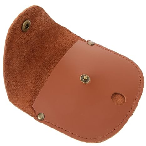 VALICLUD Taschenuhrenetui Leder Pu Mit Schutzfunktion Leichtes Reiseetui Für Outdoor Und Camping Braun Kompakter Taschenuhrhalter Mit Metallverstärkung