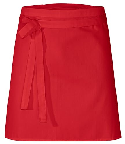 DESERMO Premium Vorbinder Schürze 50x80cm Kochschürze (Rot)