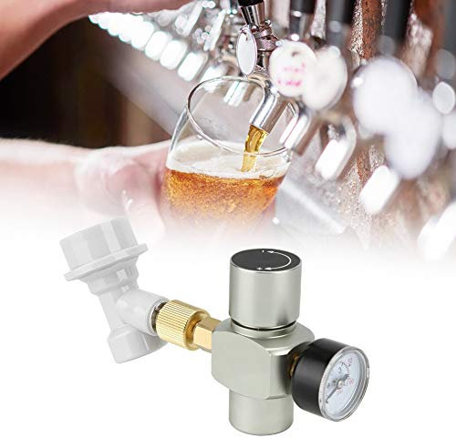 Keg, Beer CO2 Pressure Relief Gauge Inflation Valve with Mini Regulator Manual Whipped Cream Dispensers Plastic Connector 0 60PSI Pressure Relief Valve 60 PSI W