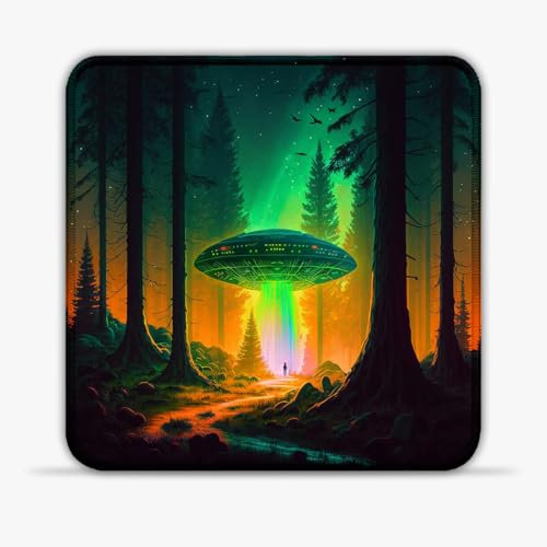 Tappetino per mouse UFO Art (30 x 30) cm 11,81 (in) Tappetino per mouse in tessuto SU ad alta densità Contr?Le ultra-precise bordi cuciti base antiscivolo per mouse Laser/ottici