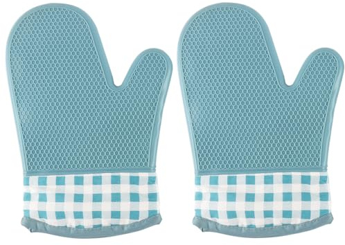 Gorise Lot De 2 Paires De Gants De Cuisine En Silicone, Résistants À La Chaleur, Antidérapants (gris Anthracite)