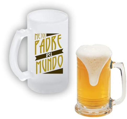 Rafasshop Jarra de cerveza efecto hielo especial sublimación- regalos originales - regalo padre abuelo tio hermano - dia del padre - regalo cumpleaños hombre - copa cerveza personalizada (5)