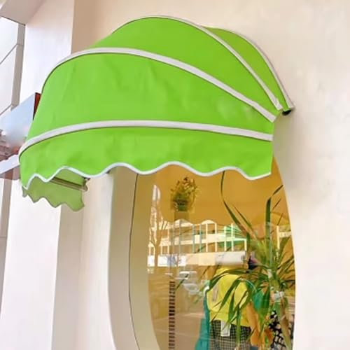 Tenda Cappottina da Sole per EsternoTettoia a Cupola Pieghevole per PorteTenda da Sole per FinestraVela Ombreggiante del PatioTenda da Balcone ImpermeabileManuale (Diametro: 110cm/43inVerde)