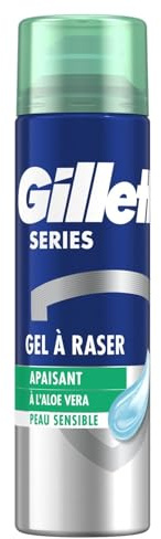 Gel à Raser Peau Sensible Pour Homme Apaisant Aloe Vera Series GILLETTE - la bombe de 200mL Lot De 3 - Par Lot