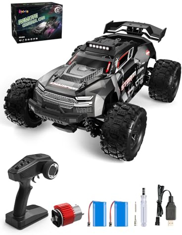 Kiztoys Macchina Telecomandata - 2,4 GHz RC Car Alta Velocità Offroad 40 km/h 1:18, 4WD Auto Radiocomandata con 2 Batterie 70 Minuti, Monster Truck Crawlers Regadi per Bambini Adulto