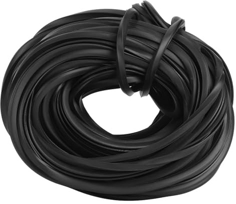 Weather Stripping Seal Strip for Greenhouse, Black Rubber Seal Strip for Greenhouse Glass Weather Stripping Gasket (18 M)
