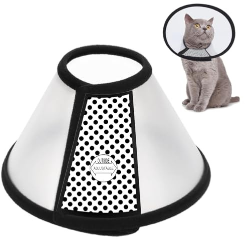 YOFDAL Halskrause Hund Weich, Schutzkragen Leckschutz Hund, Atmungsaktive Hunde Halskrause, Einstellbarer Hundekragen Leckschutz