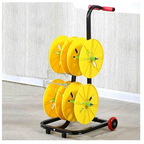 Supporto per Bobine di Filo d'Acciaio per impieghi gravosi - Distributore Portatile per Bobine di Cavi, Supporta Fino a 100 libbre, Perfetto per organizzare Officina, Garage e Uso Domestico