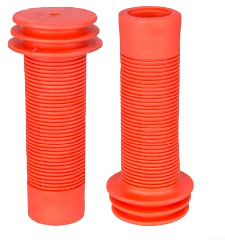 Par de empuñaduras de manillar para niños scooters y bicicletas de 115 mm de longitud 22,2 mm de diámetro interior de silicona (rojo)