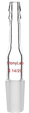 stonyLab Glas rak Inloppsadapter med 14/20 Manlig Glasfog och 10 mm Hanglasfog och 10 mm Slangkoppling Lab Glasvaror, 1 Förpackning
