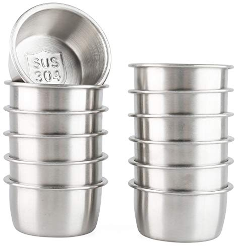 Sauce Cups Stainless Steel Round Condiments Ramekins Grade Dipping Sauce Kitchen Set